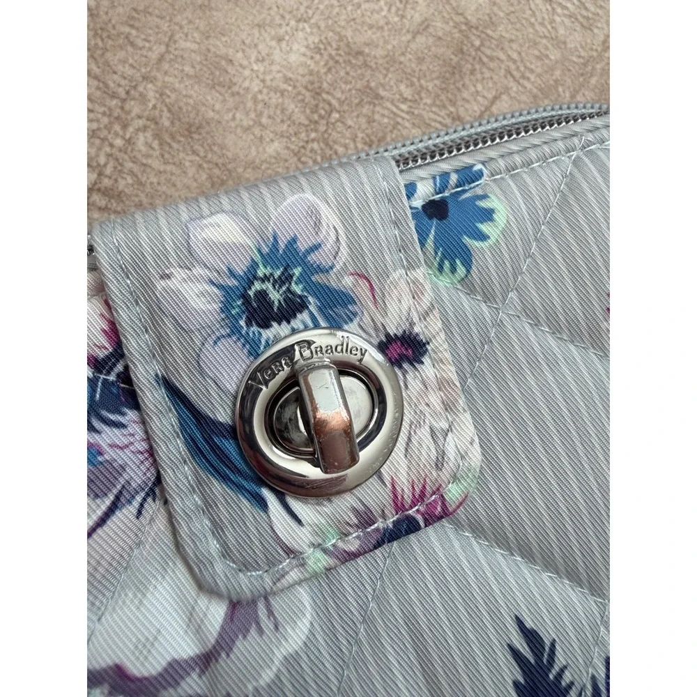 Vera Bradley Performance Twill RFID Turnlock Wallet Park Stripe
